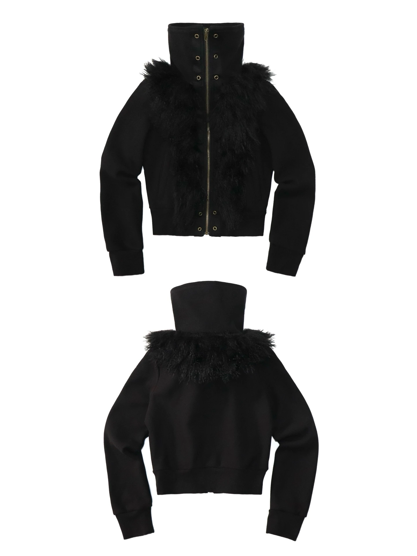 ONNASENI k Sle High Collar Women's Jaet Patchwork Furry Outerwear Visual Subculture Coat Slim Fit Zipper Closure
ONNASENI k Sle High Collar Women's Jaet Patchwork Furry Outerwear Visual Subculture Coat Slim Fit Zipper Closure