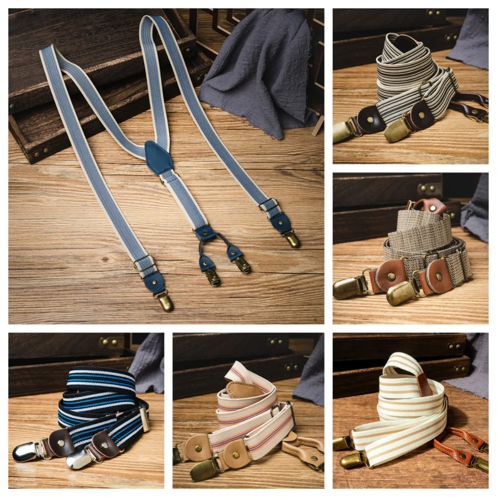 Simple Retro Suspenders for Men Metal Clip Anti-slip Y-Type Suspenders Suit Accessories British Style Stripe Suspender Clip Gift
Simple Retro Suspenders for Men Metal Clip Anti-slip Y-Type Suspenders Suit Accessories British Style Stripe Suspender Clip Gift