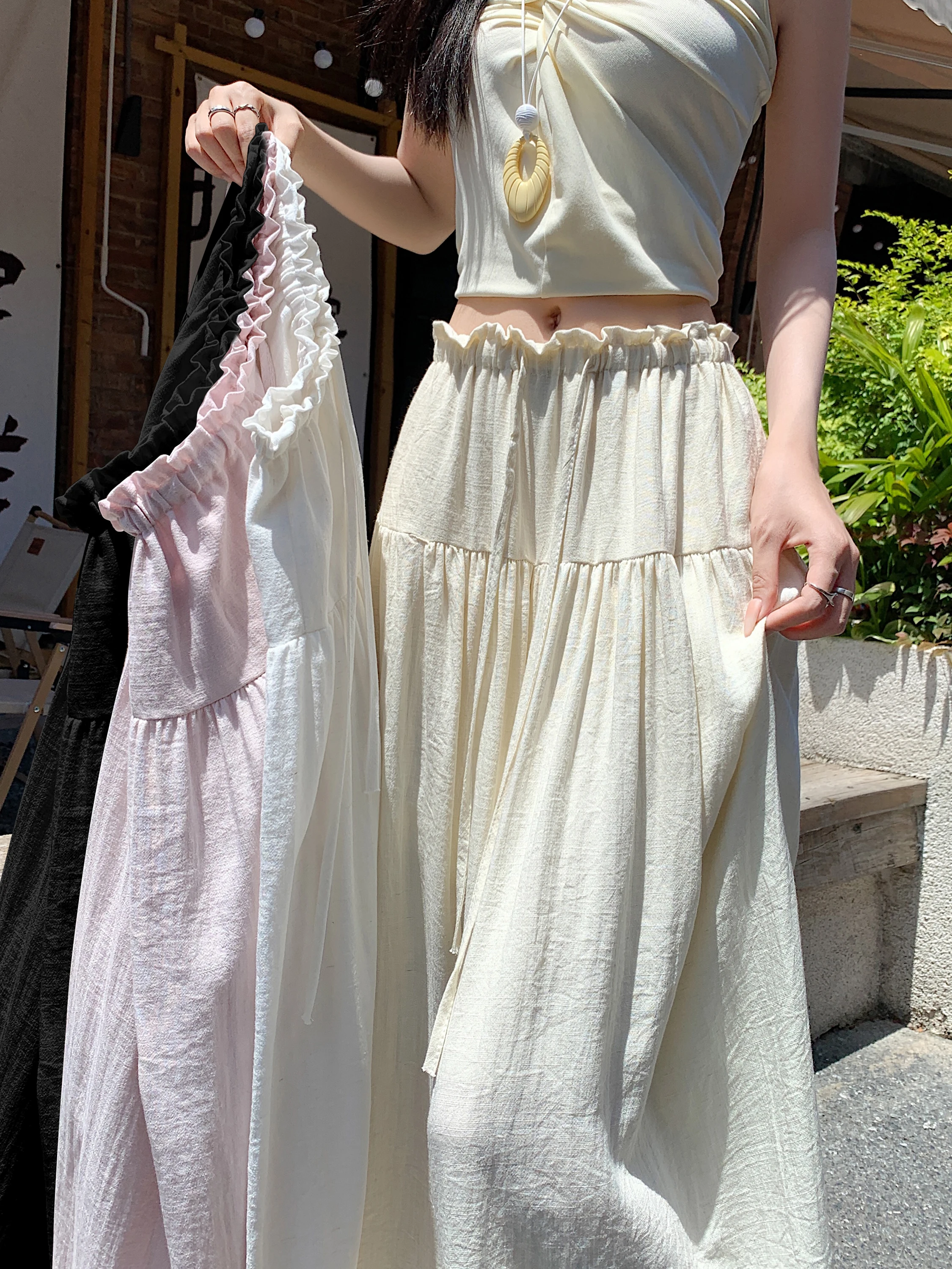 Ice Silk Bloom Pants Skirt Women's Summer New Loose Slimming Casual Wide Leg Pants High Waist Elastic Korean Style Color
Ice Silk Bloom Pants Skirt Women's Summer New Loose Slimming Casual Wide Leg Pants High Waist Elastic Korean Style Color
