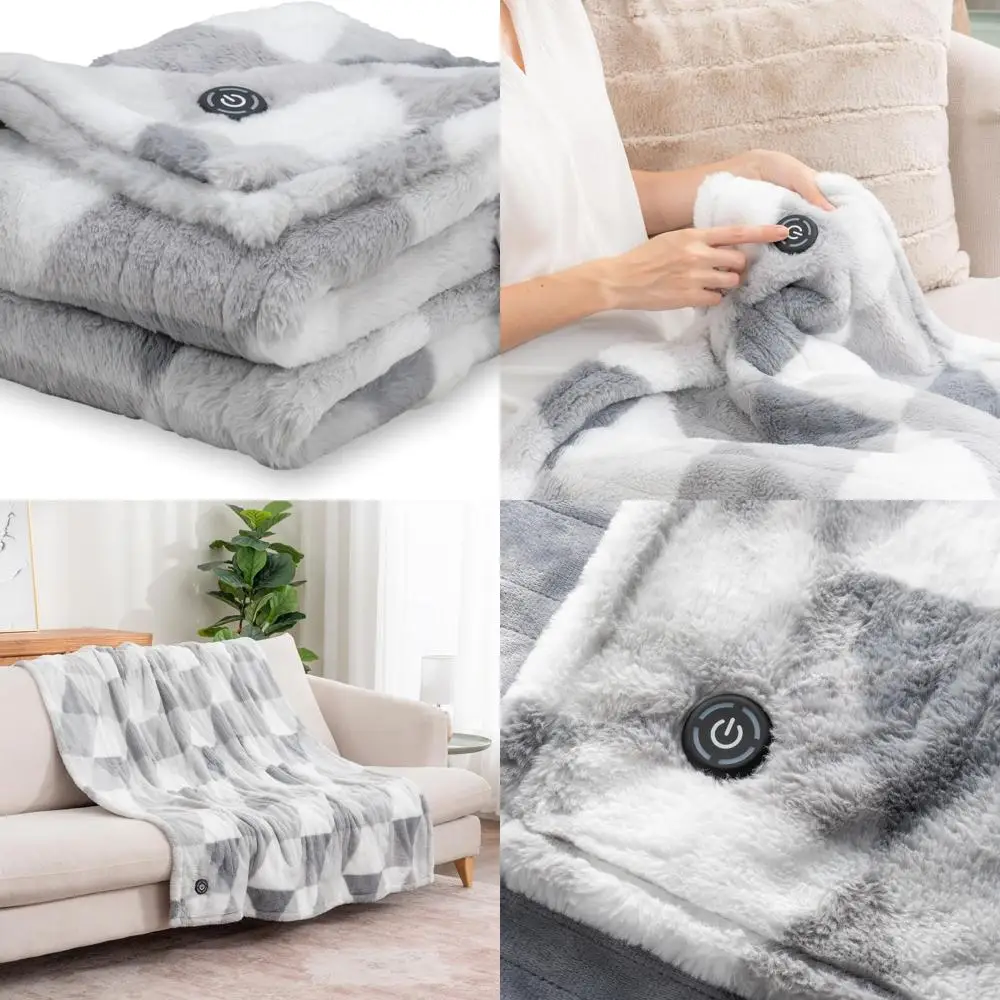 Reversible Electric Throw Blanket with 4 Heat Settings, Fast Warming, Auto-Off, 50x60
Reversible Electric Throw Blanket with 4 Heat Settings, Fast Warming, Auto-Off, 50x60