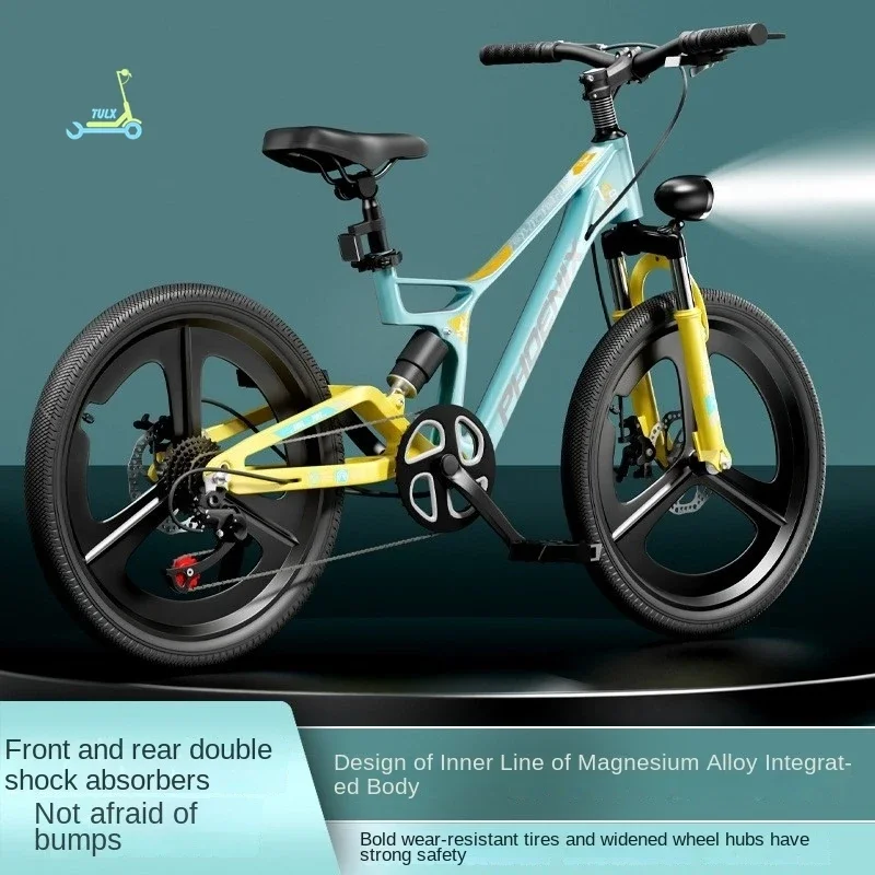 Children's Bicycle Magnesium Alloy Frame Variable Speed Ultra Light Shock-absorbing Tire Mountain Bike Boys And Girls Light Bike
Children's Bicycle Magnesium Alloy Frame Variable Speed Ultra Light Shock-absorbing Tire Mountain Bike Boys And Girls Light Bike