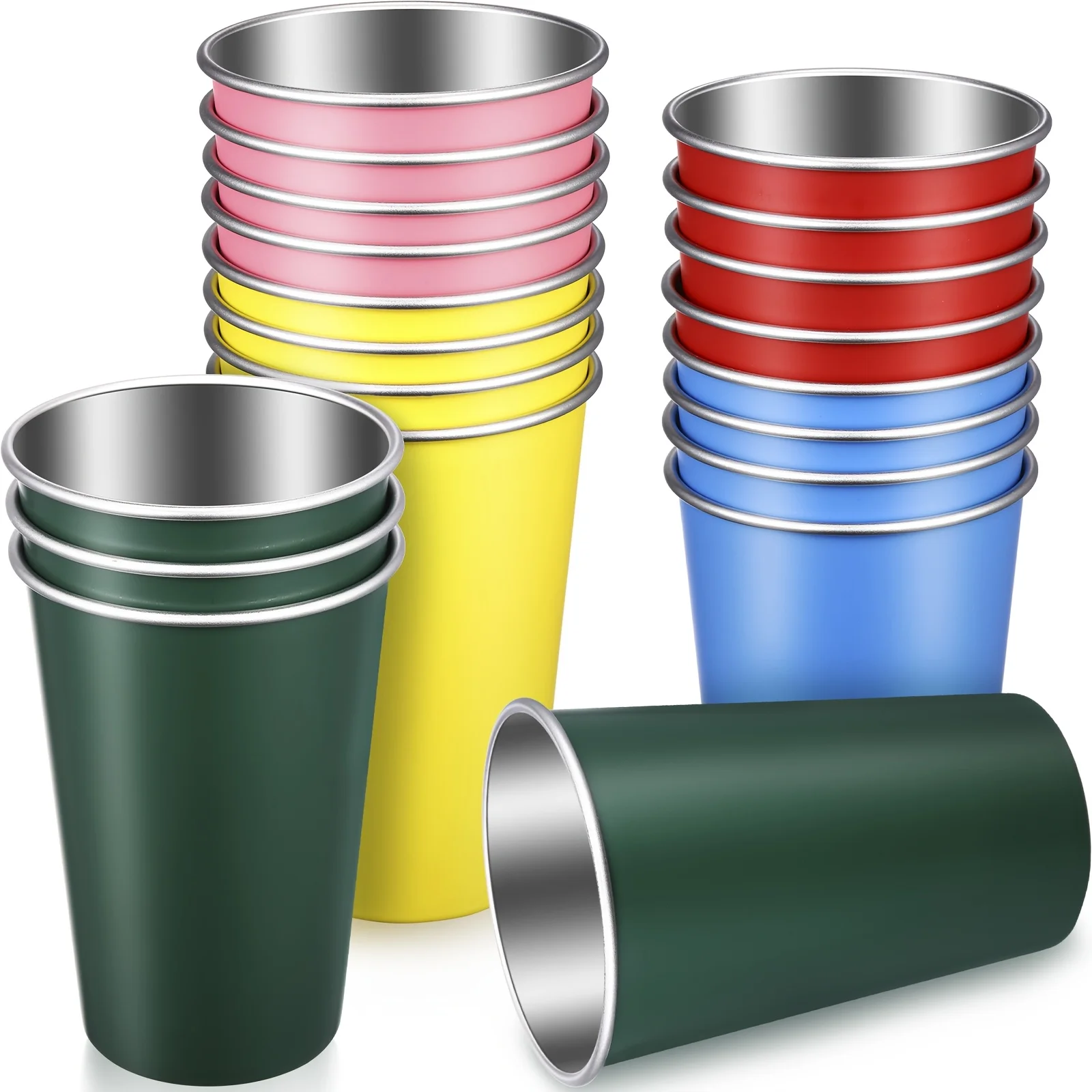 of 20 Durable 16 Oz Metal Pint Cups, Perfect for Unbreakable Drinking, Suitable for Adults at Bars, Homes, Restaurants, Travel
of 20 Durable 16 Oz Metal Pint Cups, Perfect for Unbreakable Drinking, Suitable for Adults at Bars, Homes, Restaurants, Travel