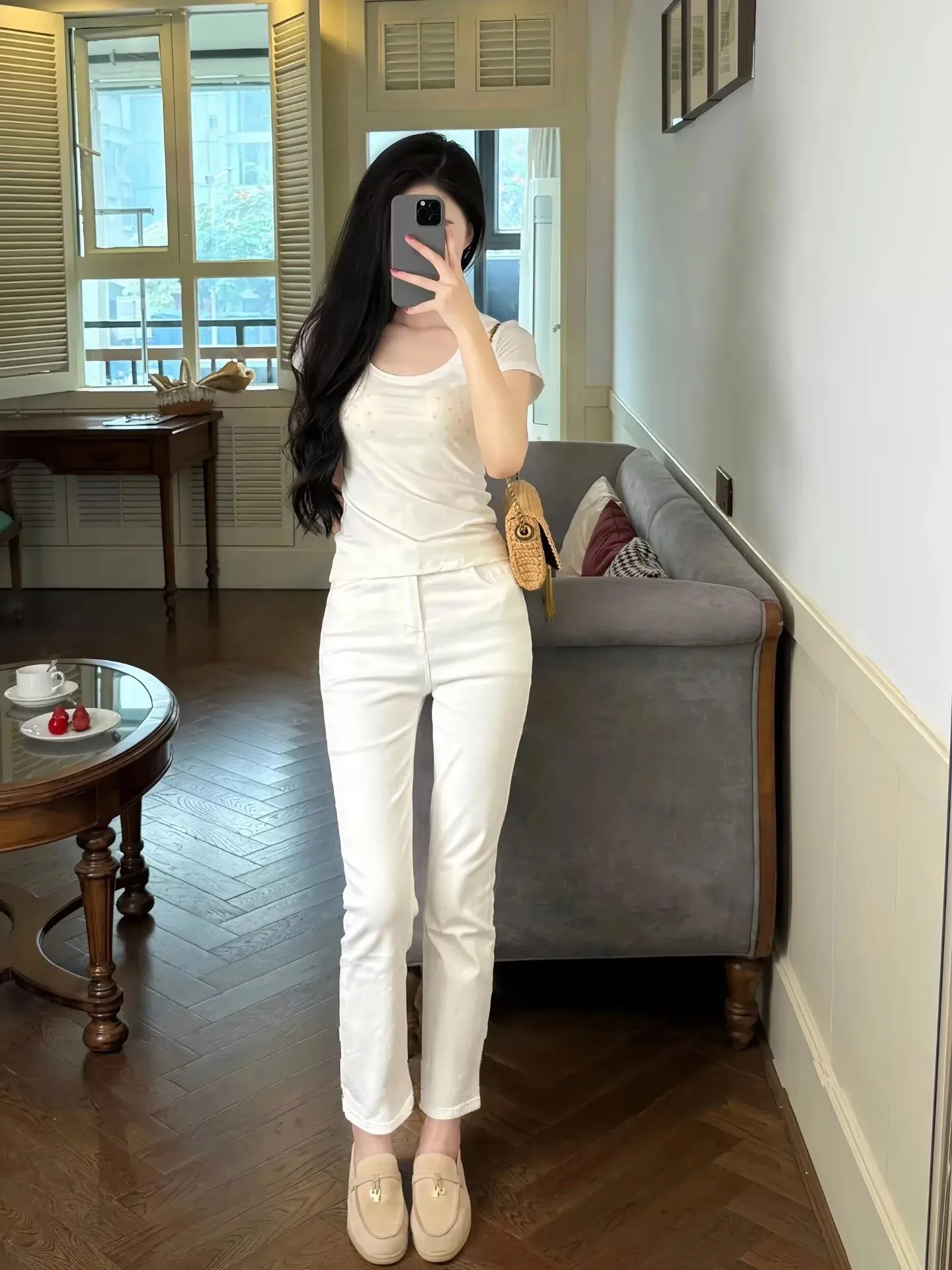 High Waist Straight Leg Basic Style Jeans Slimming Pure Color Versatile Nine Point Pants Korean Style Spicy Girl Denim Jeans
High Waist Straight Leg Basic Style Jeans Slimming Pure Color Versatile Nine Point Pants Korean Style Spicy Girl Denim Jeans