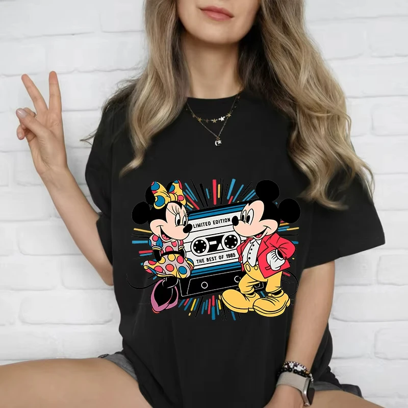 Disney The Best Of 1985 Cassette Birthday Printed Women's T-Shirt Cotton Short Sleeve Casual Top Summer Round Neck Loose Clothes
Disney The Best Of 1985 Cassette Birthday Printed Women's T-Shirt Cotton Short Sleeve Casual Top Summer Round Neck Loose Clothes