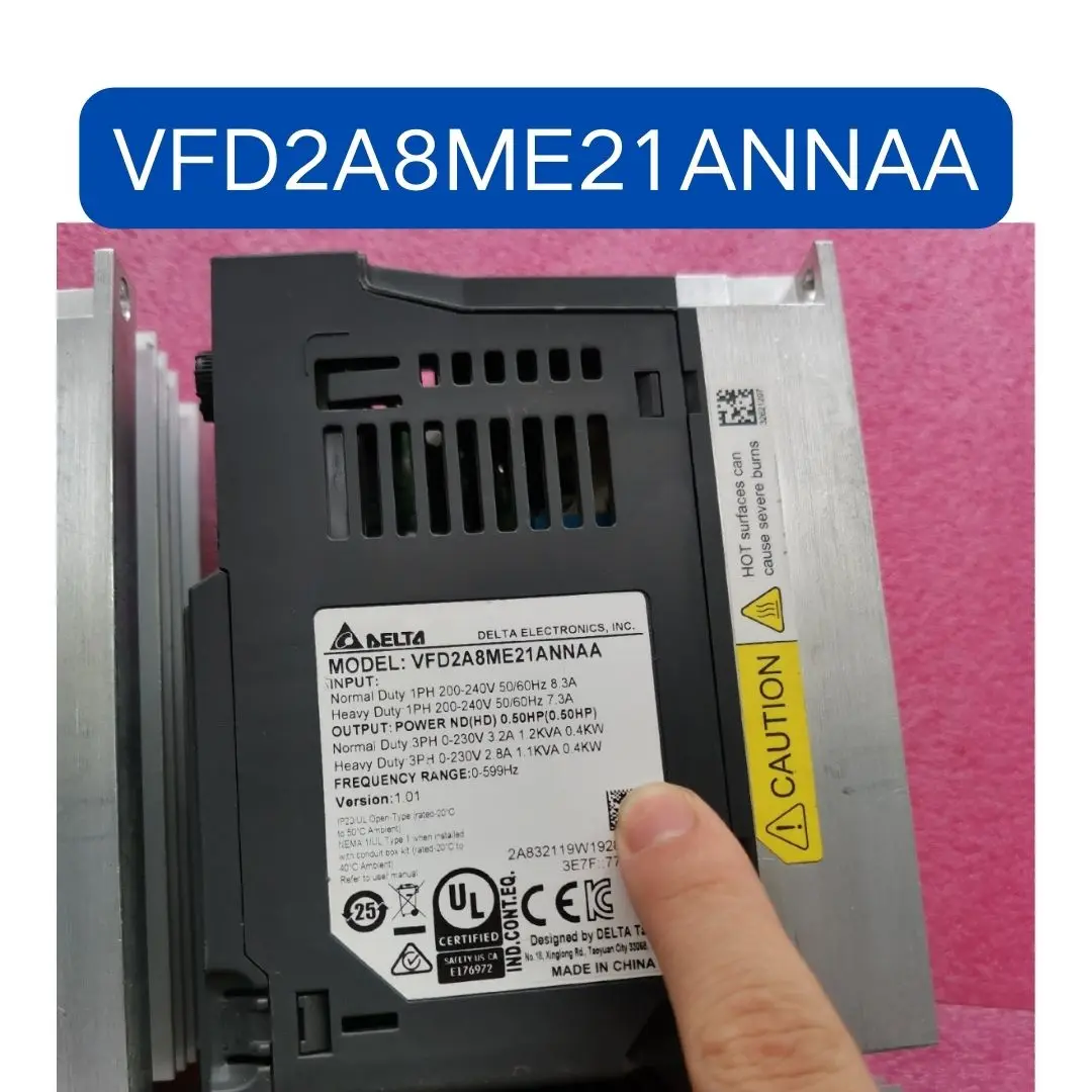 second-hand VFD2A8ME21ANNAA inverter 0.4KW tested ok
second-hand VFD2A8ME21ANNAA inverter 0.4KW tested ok