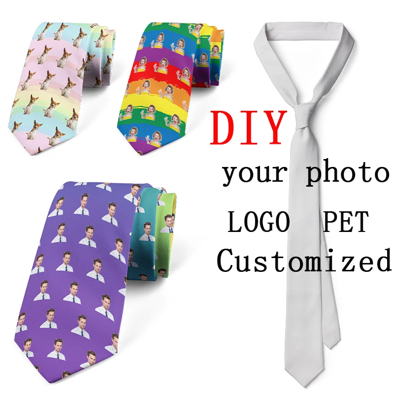 DIY Private DesignRainbow Gradient Necktie Fun Custom Men's Christmas Party Gifts Skinny Tie Casual Business Wedding Suits Ties
DIY Private DesignRainbow Gradient Necktie Fun Custom Men's Christmas Party Gifts Skinny Tie Casual Business Wedding Suits Ties