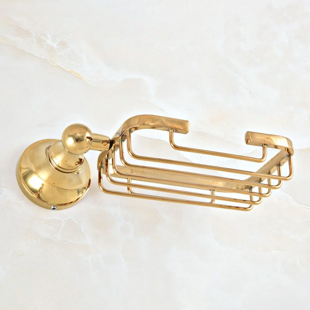 Luxury Gold Color Brass Wall Mounted Bathroom Hardware Accessories Soap Dish Holder Basket Dba889
Luxury Gold Color Brass Wall Mounted Bathroom Hardware Accessories Soap Dish Holder Basket Dba889