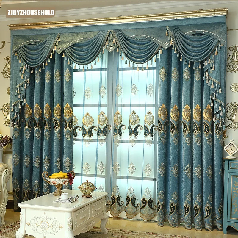 Embroidery Villa High Shading Valance Tulle Window Decorate European Customized Curtains for Living Dining Room Bedroom Chenille
Embroidery Villa High Shading Valance Tulle Window Decorate European Customized Curtains for Living Dining Room Bedroom Chenille