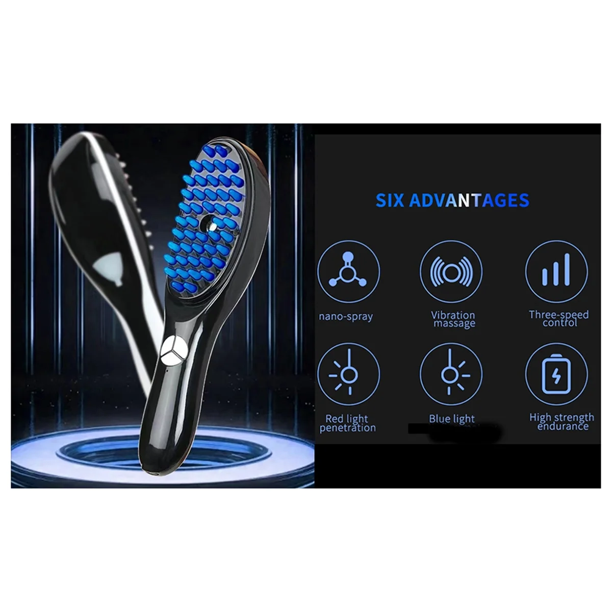 AYMR-Red Light Hair Brush, Multi-Functional Comb - 3D Massager for Head, Ultrasonic Vibration Atomization, Electric Hair Comb
AYMR-Red Light Hair Brush, Multi-Functional Comb - 3D Massager for Head, Ultrasonic Vibration Atomization, Electric Hair Comb