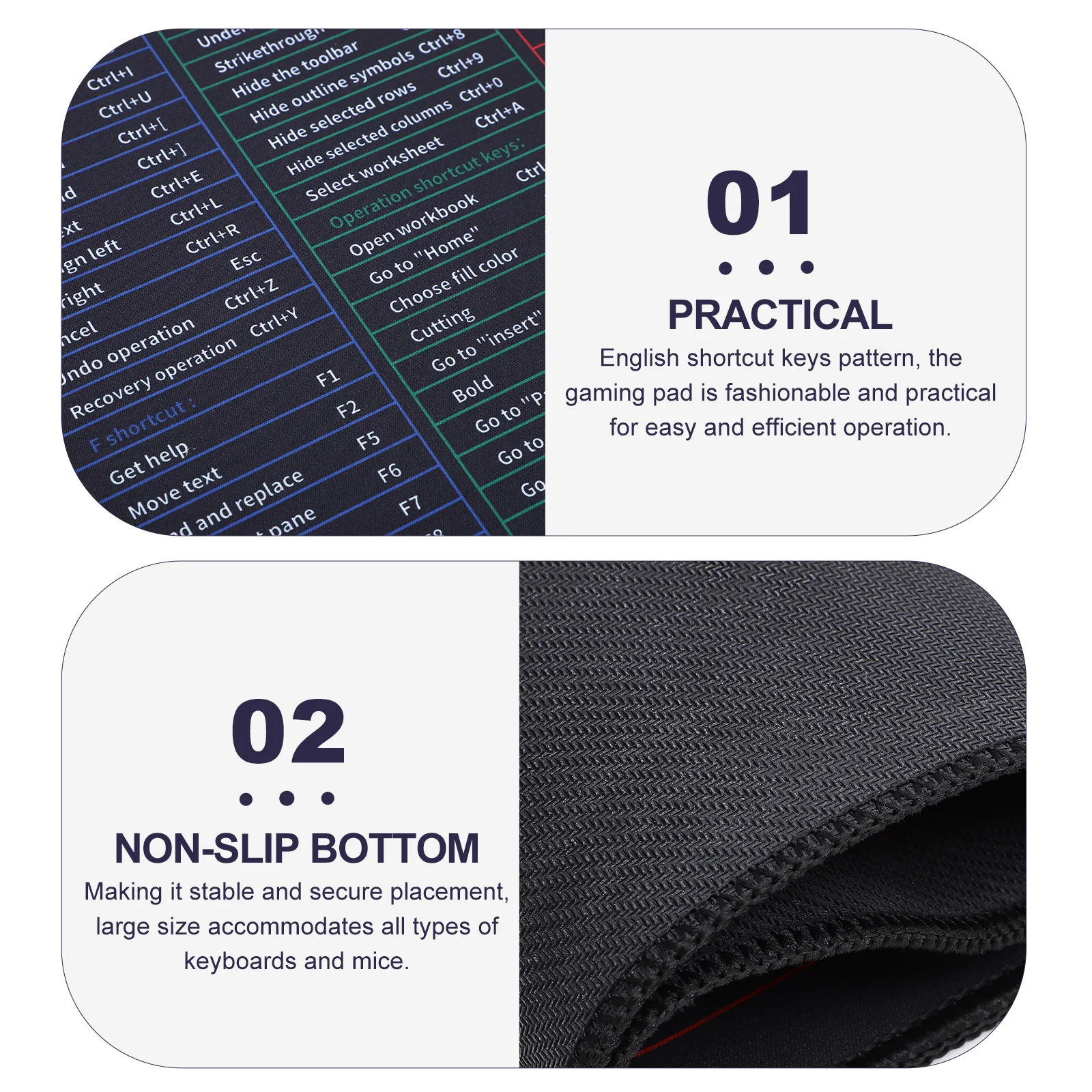 Очень широкий коврик для компьютерного стола, противоскользящий коврик для клавиатуры и мыши с английским дотиком, идеально подходит для игр и ежедневного использования
Очень широкий коврик для компьютерного стола, противоскользящий коврик для клавиатуры и мыши с английским дотиком, идеально подходит для игр и ежедневного использования