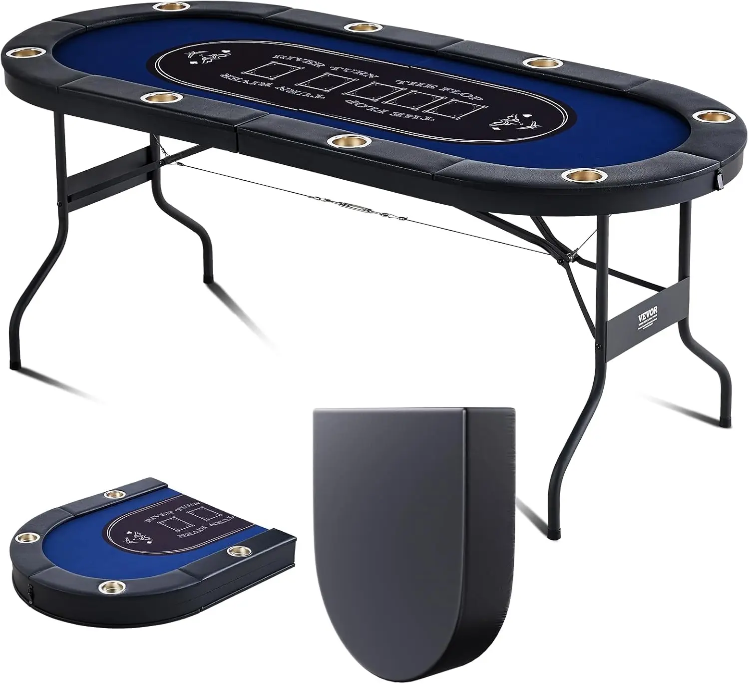 Складной покерный стол для 8 игроков, стол Blackjack Texas Holdem с мягкими направляющими и держателями стаканов из нержавеющей стали, портативный
Складной покерный стол для 8 игроков, стол Blackjack Texas Holdem с мягкими направляющими и держателями стаканов из нержавеющей стали, портативный