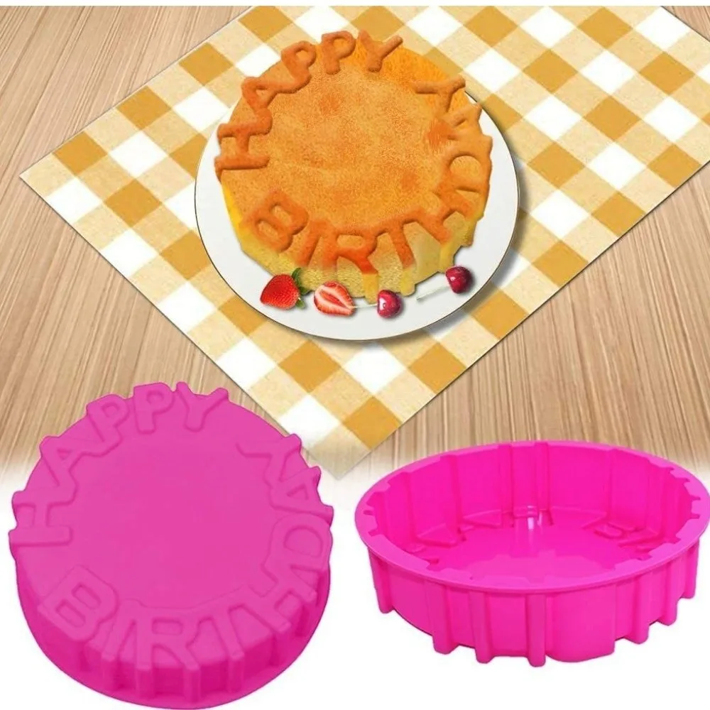 Hot Happy Birthday Birthday Cake Molds Silicone Non-stick Cheese Cake Baking Tray Mold Round Durable Baking Tools
Hot Happy Birthday Birthday Cake Molds Silicone Non-stick Cheese Cake Baking Tray Mold Round Durable Baking Tools