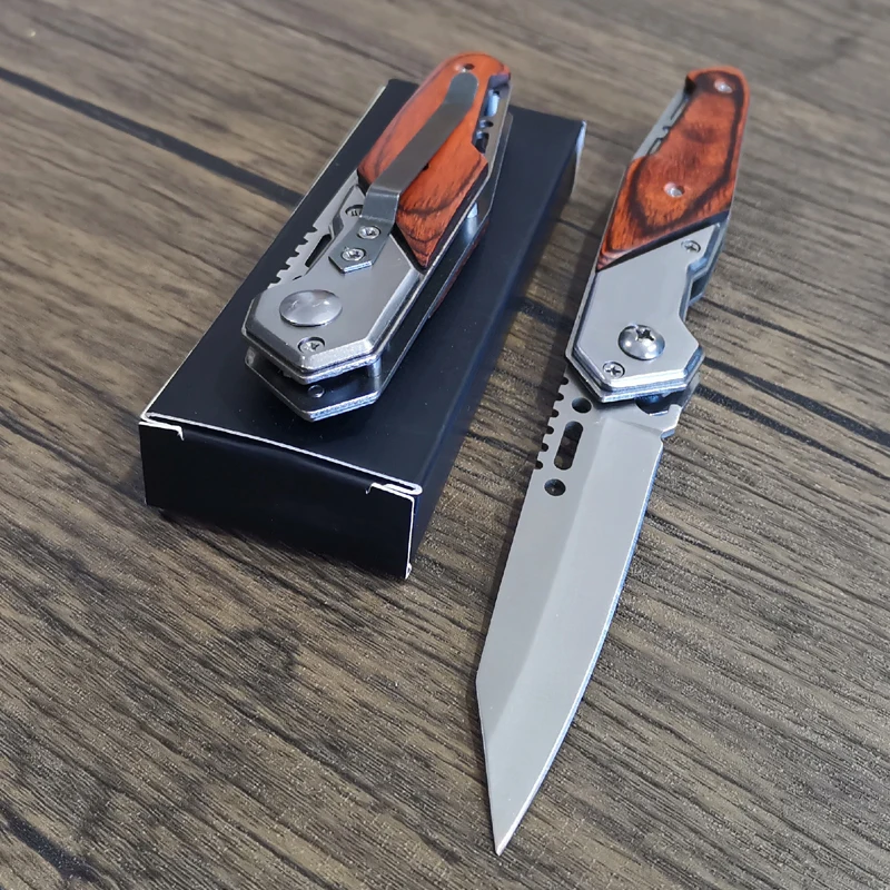 Damascus Steel Knife Quick Open Folding Blade Knife 440C Wood Handle Pocket Folding Knife Camping Hunting Survival Knives
Damascus Steel Knife Quick Open Folding Blade Knife 440C Wood Handle Pocket Folding Knife Camping Hunting Survival Knives
