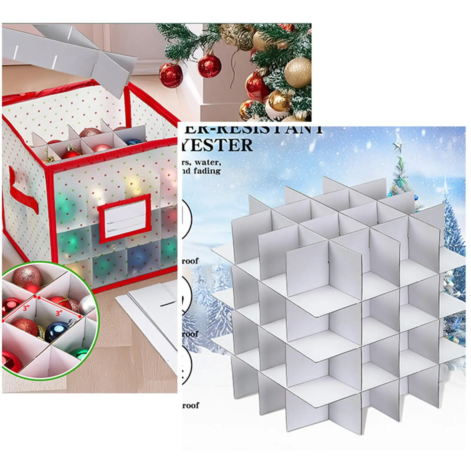 Ornament Storage Box 64-Compartment Foldable Christmas Ornament Storage Box For Sundries Clothes Holiday Baubles Candy Jewelry
Ornament Storage Box 64-Compartment Foldable Christmas Ornament Storage Box For Sundries Clothes Holiday Baubles Candy Jewelry