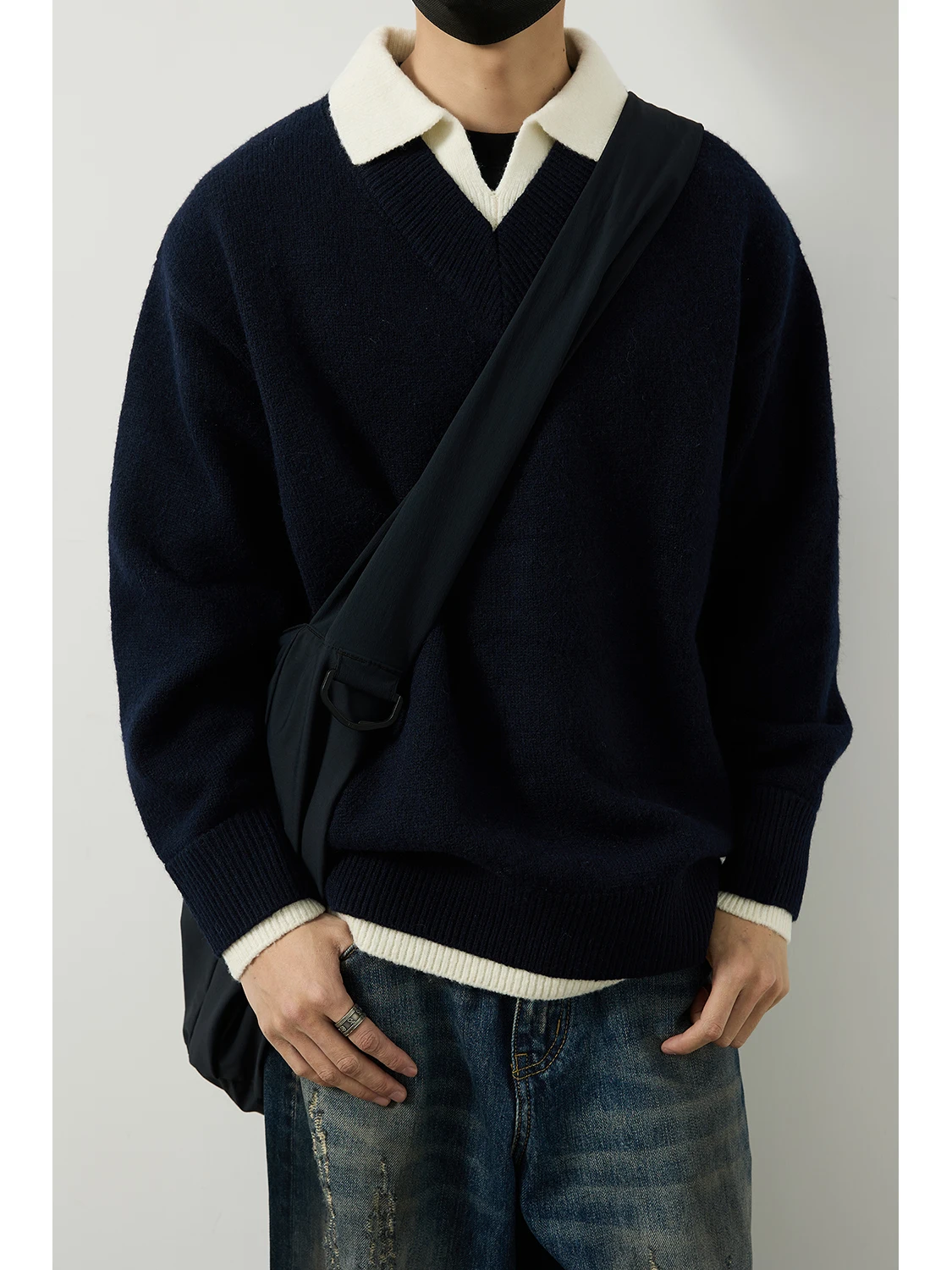 LH Store Men's Lazy Casual Knitted Sweater V-Neck Turn-down Collar Fake Two-Piece Loose Fit Couple's Sweater Warm Thick Long ...
LH Store Men's Lazy Casual Knitted Sweater V-Neck Turn-down Collar Fake Two-Piece Loose Fit Couple's Sweater Warm Thick Long ...