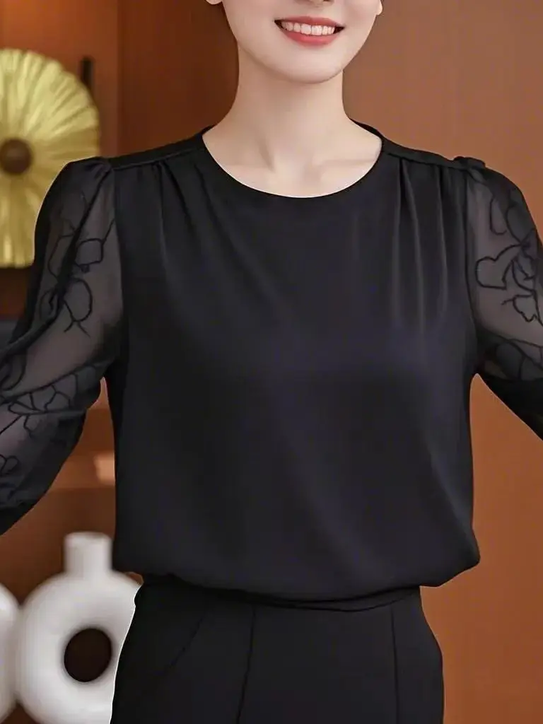 Black Slim Fit Short Sleeve Shirt Women's Loose Fashionable Breathable Summer New Style Top Casual round Neck Button down
Black Slim Fit Short Sleeve Shirt Women's Loose Fashionable Breathable Summer New Style Top Casual round Neck Button down