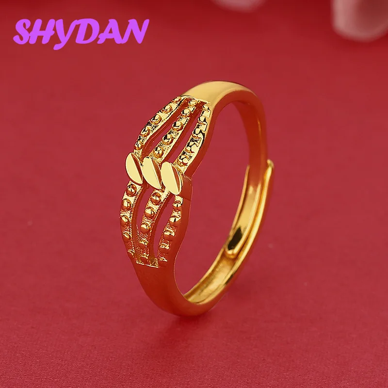 SHYDAN 925 Sterling Silver 18K Gold Simple Hollow Leaf Adjustable Ring For Women Wedding Jewelry
SHYDAN 925 Sterling Silver 18K Gold Simple Hollow Leaf Adjustable Ring For Women Wedding Jewelry