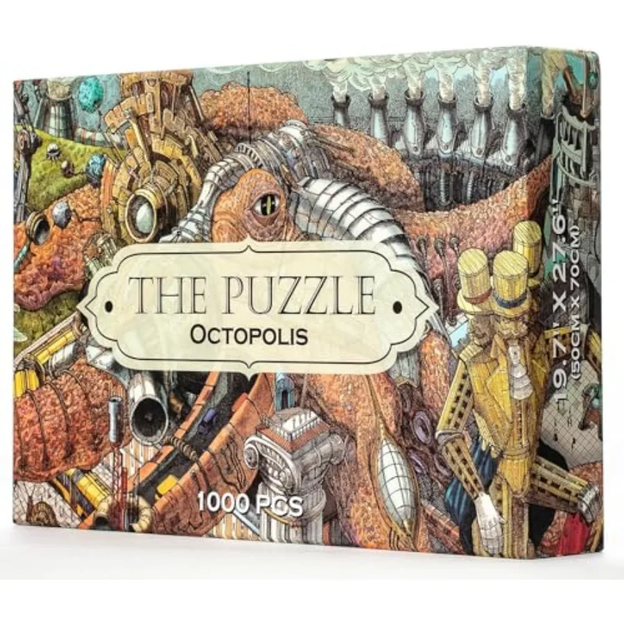 Octopolis 1000 Piece Jigsaw Puzzle for Adults - Challenging Octopus Theme on Premium Cardstock - Deep Blue Teal - Precision Cut
Octopolis 1000 Piece Jigsaw Puzzle for Adults - Challenging Octopus Theme on Premium Cardstock - Deep Blue Teal - Precision Cut