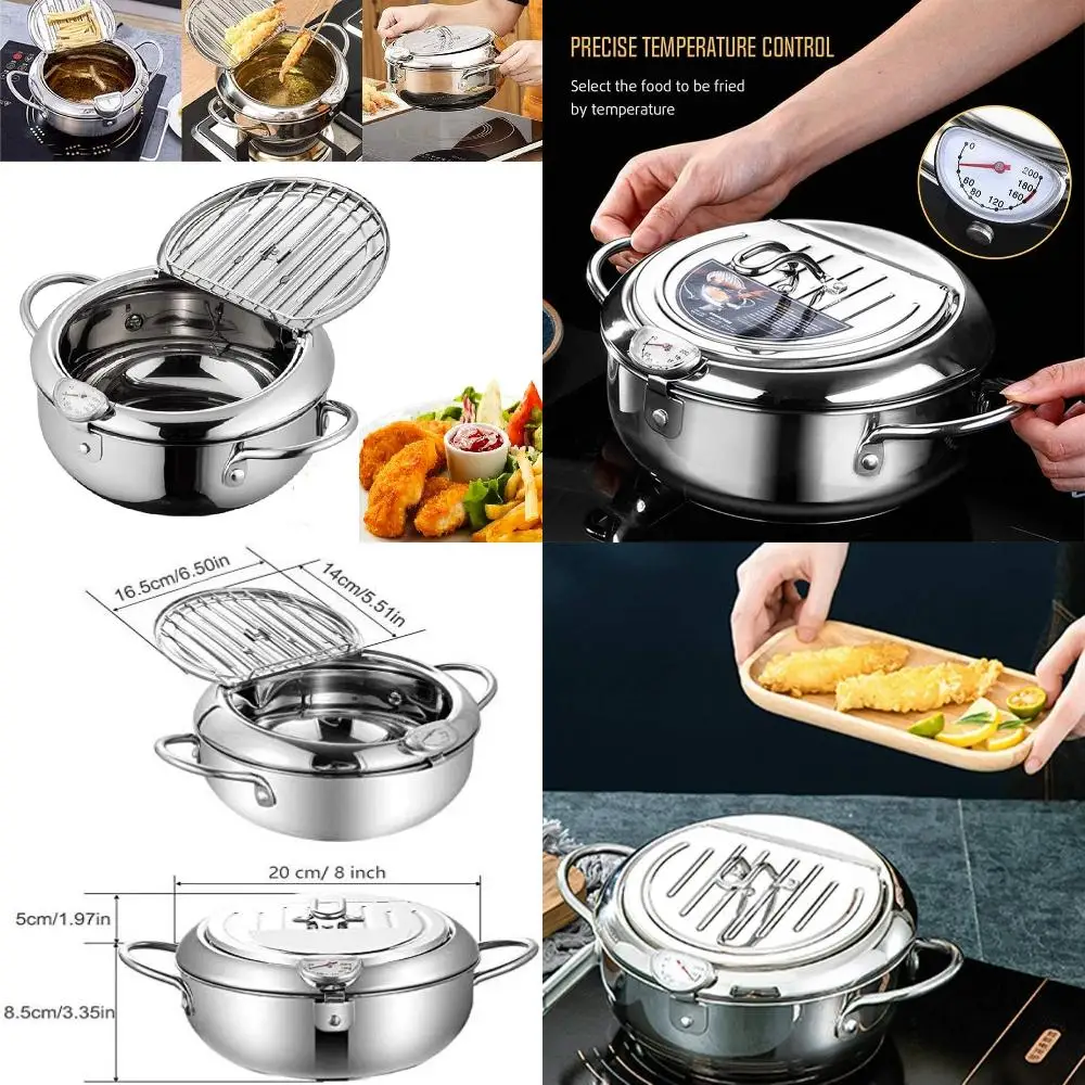 High Quality Japanese Style Nonstick Tempura Fryer Pan - Convenient, Efficient, and Versatile 20cm Size - Durable with Temperatu
High Quality Japanese Style Nonstick Tempura Fryer Pan - Convenient, Efficient, and Versatile 20cm Size - Durable with Temperatu