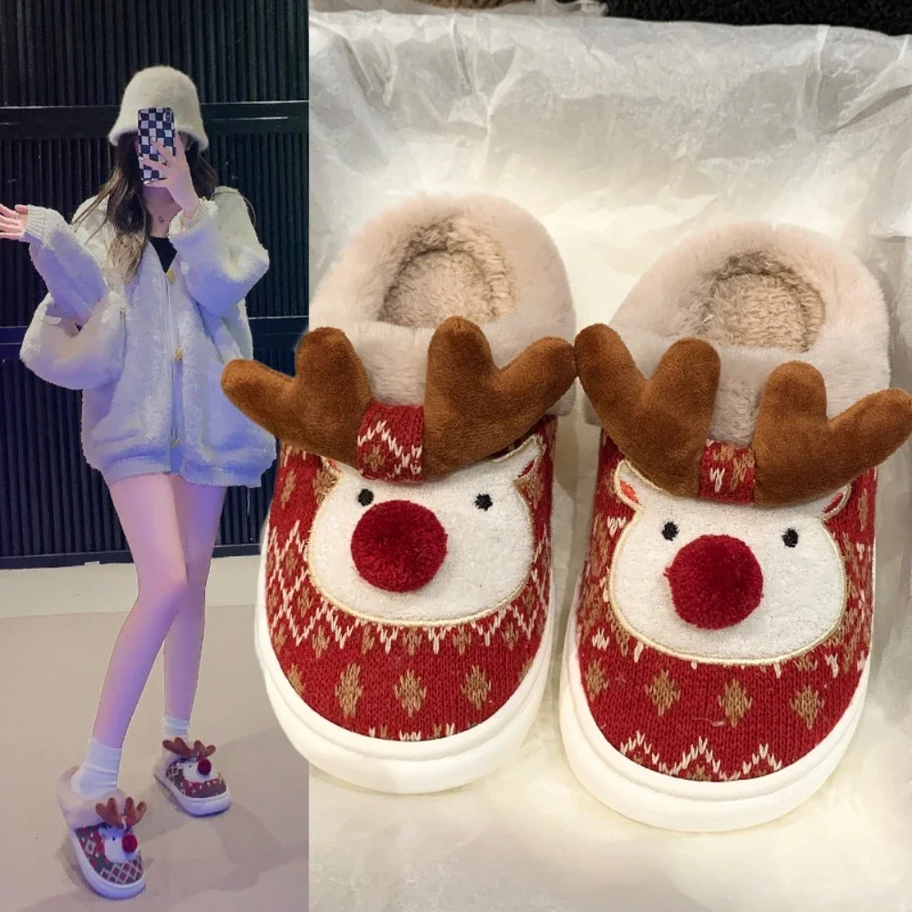 2024 New Christmas Cotton Slippers for Woman Cute Cartoon Deer Anti-slip Girls Indoor Home Floor Shoes Household Slippers
2024 New Christmas Cotton Slippers for Woman Cute Cartoon Deer Anti-slip Girls Indoor Home Floor Shoes Household Slippers