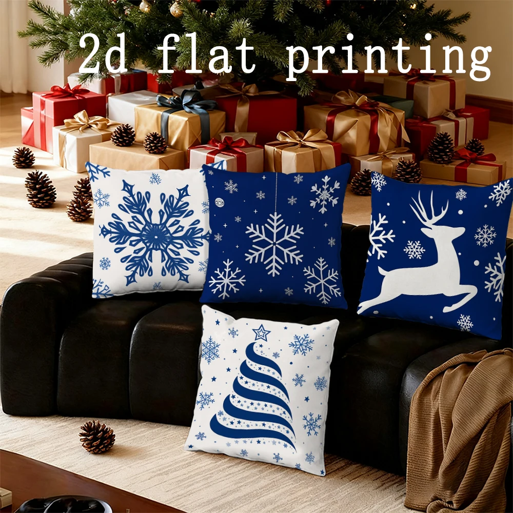 Home Decor Christmas Snowflake & Deer Pattern Pillow Covers Pattern Cushion Cover Suitable for Sofa Bedroom Car Pillow Cover
Home Decor Christmas Snowflake & Deer Pattern Pillow Covers Pattern Cushion Cover Suitable for Sofa Bedroom Car Pillow Cover