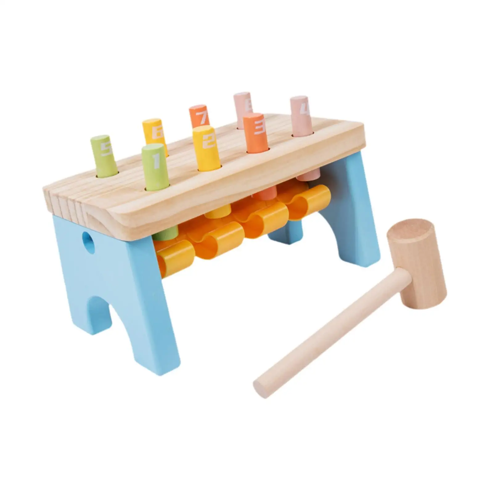 Wooden Pounding Bench Toy Educational Toy Kindergarten Baby Toy and Mallet Colorful Developmental Toy for 2 to 4 Years Old Kids
Wooden Pounding Bench Toy Educational Toy Kindergarten Baby Toy and Mallet Colorful Developmental Toy for 2 to 4 Years Old Kids