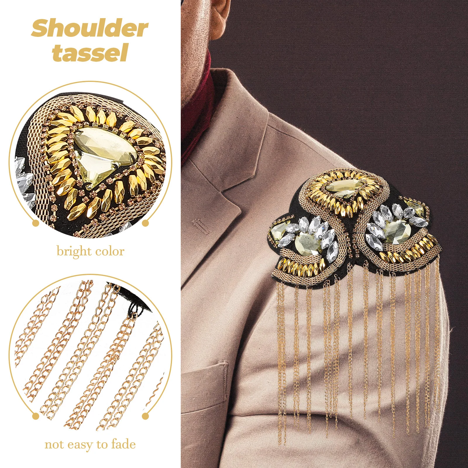 1 пара золотых ретро-панк-металлических погонов с бахромой и кисточками, декор для костюма, костюма, платье, легкий, прочный, модный
1 пара золотых ретро-панк-металлических погонов с бахромой и кисточками, декор для костюма, костюма, платье, легкий, прочный, модный