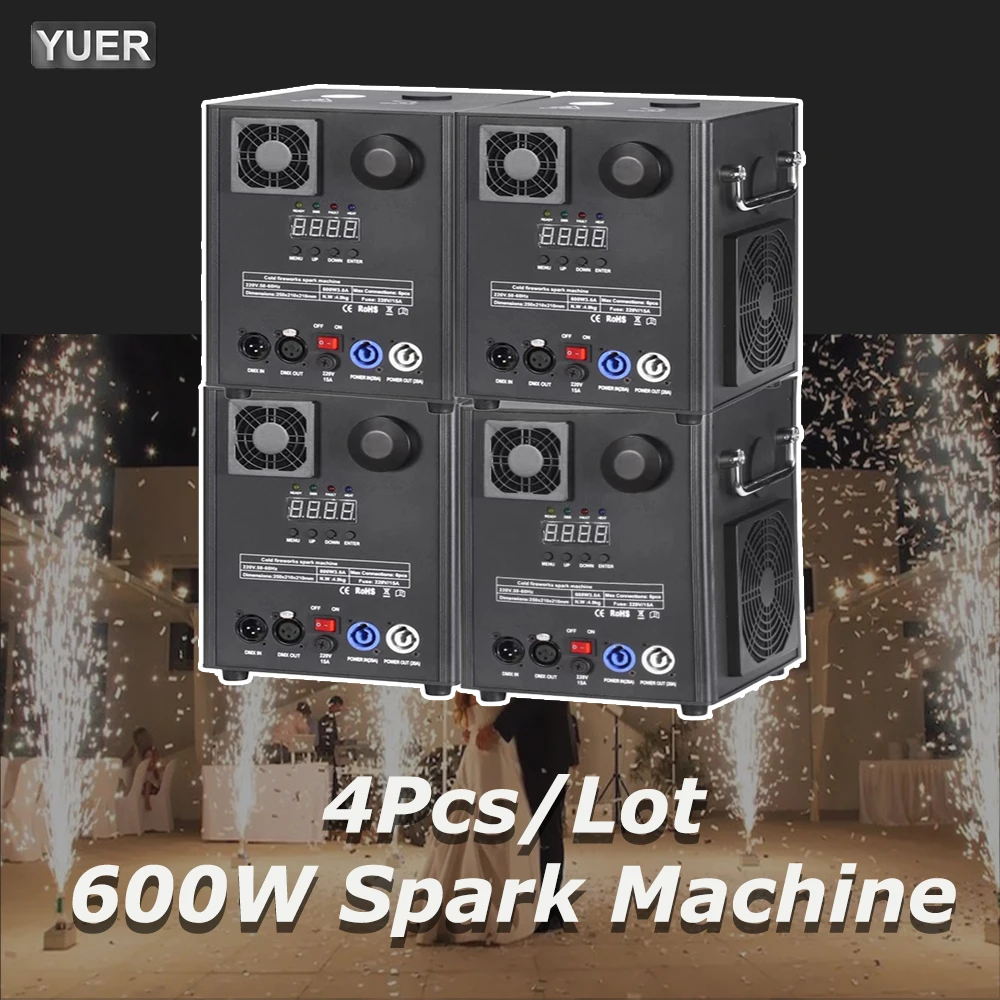 4Pcs/lot Electronic 600W Cold Spark Firework Machine For DJ Wedding Celebration Dmx Remote Control Sparkular Fountain Machine
4Pcs/lot Electronic 600W Cold Spark Firework Machine For DJ Wedding Celebration Dmx Remote Control Sparkular Fountain Machine
