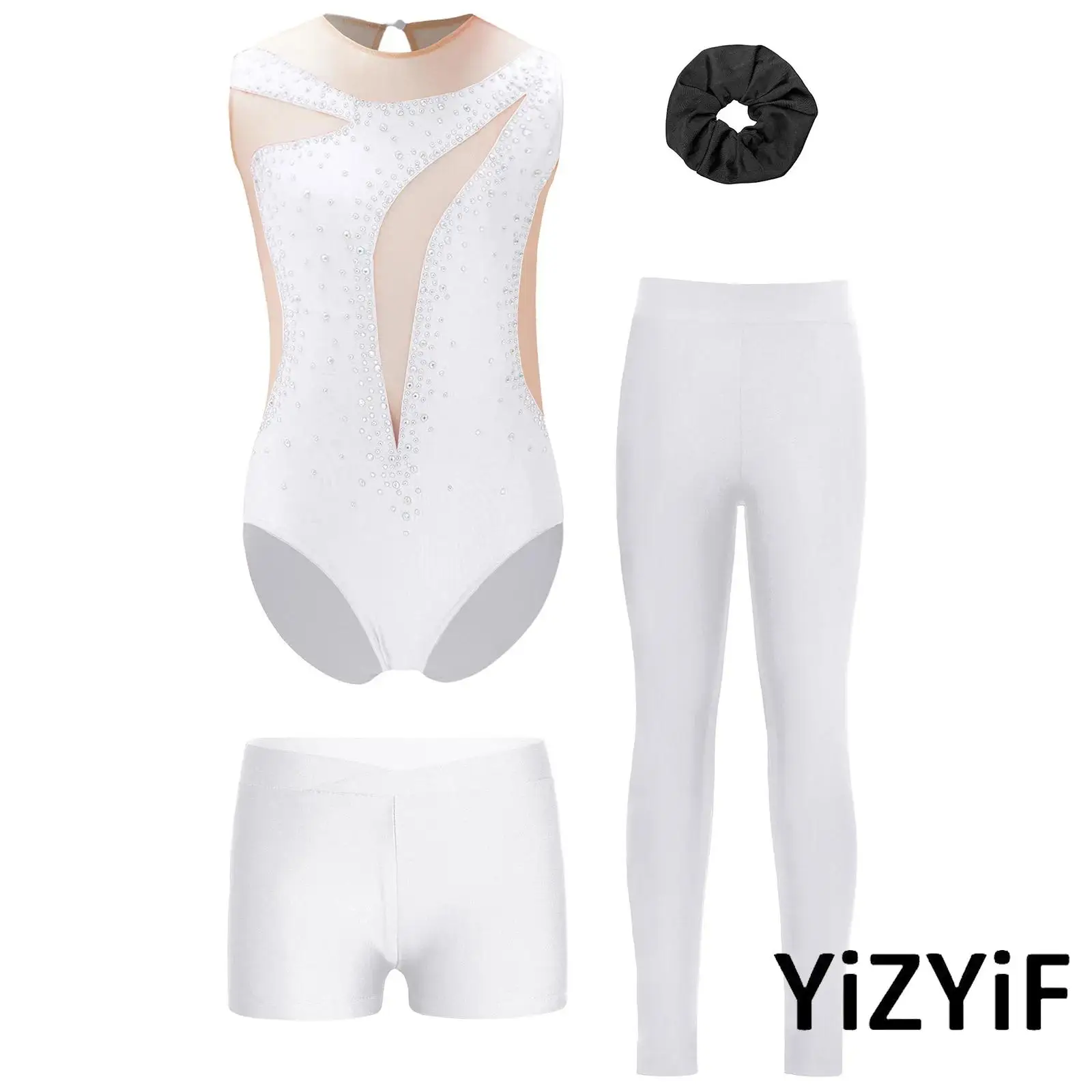 Professional Ballet Yoga Dance Performance Set for Girls Glittering Mesh Gymnastics Leotard with Shorts Leggings And Headpiece
Professional Ballet Yoga Dance Performance Set for Girls Glittering Mesh Gymnastics Leotard with Shorts Leggings And Headpiece