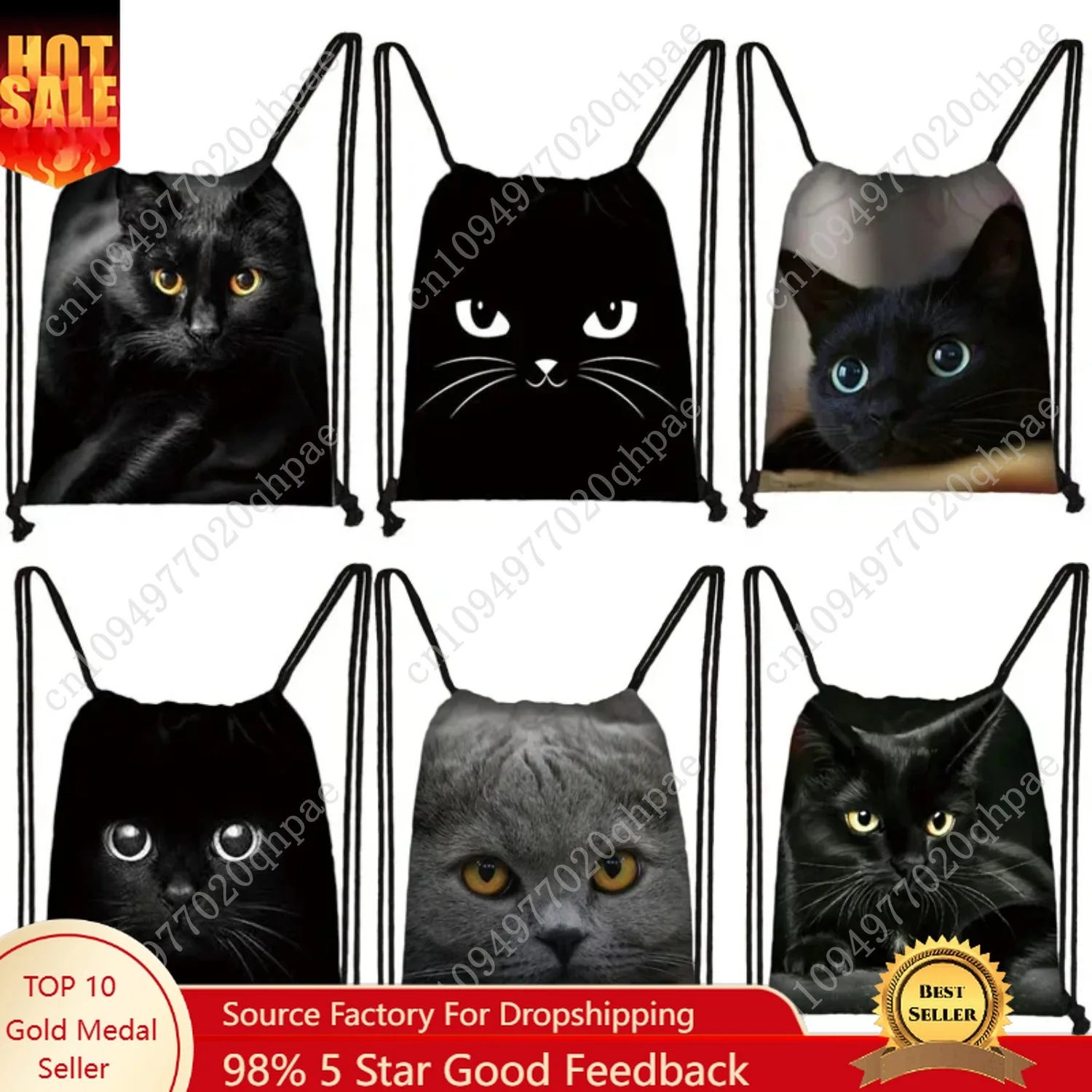 Cute Black Cat Drawstring Bag Women Shopping Bags Canvas Travel Bag Fashion Storage Bags Teenager Girls Backpack
Cute Black Cat Drawstring Bag Women Shopping Bags Canvas Travel Bag Fashion Storage Bags Teenager Girls Backpack