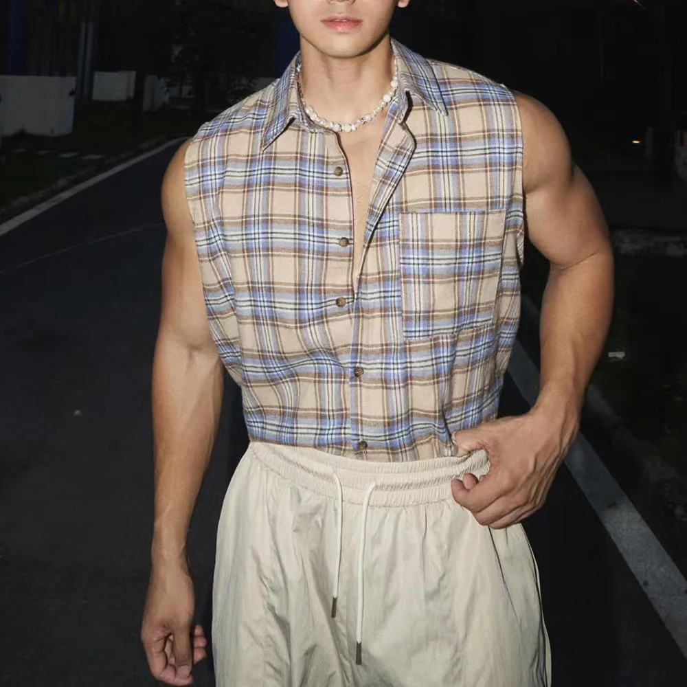 Summer New Men's Plaid Sleeveless Shirt American Retro Fashion Trend Street Hip-Hop Casual Loose Breathable Niche Men's Tops
Summer New Men's Plaid Sleeveless Shirt American Retro Fashion Trend Street Hip-Hop Casual Loose Breathable Niche Men's Tops