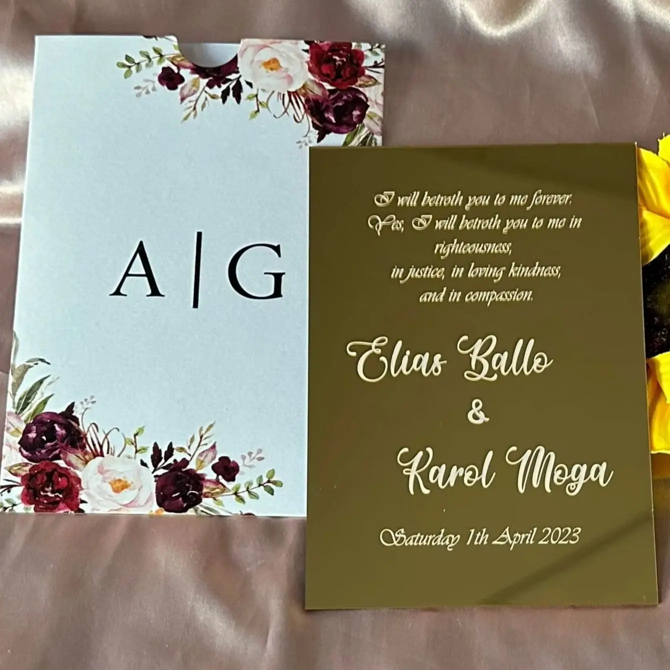 Custom Acrylic Wedding Invitation, Mirror Gold Acrylic Invitation,Acrylic Save the Date Card, Anniversary Invitation, 10Pcs
Custom Acrylic Wedding Invitation, Mirror Gold Acrylic Invitation,Acrylic Save the Date Card, Anniversary Invitation, 10Pcs