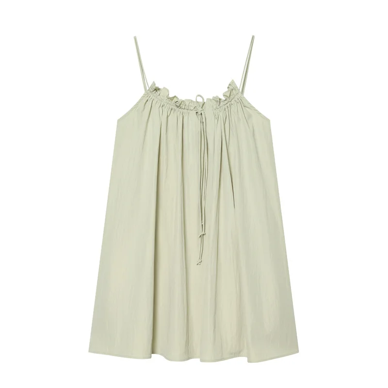 Withered Minimally Slim Shoulder Strap Poplin Mini Dress Woman Clothes Dress Elegant Party Dresses Vestidos Women's Dress
Withered Minimally Slim Shoulder Strap Poplin Mini Dress Woman Clothes Dress Elegant Party Dresses Vestidos Women's Dress