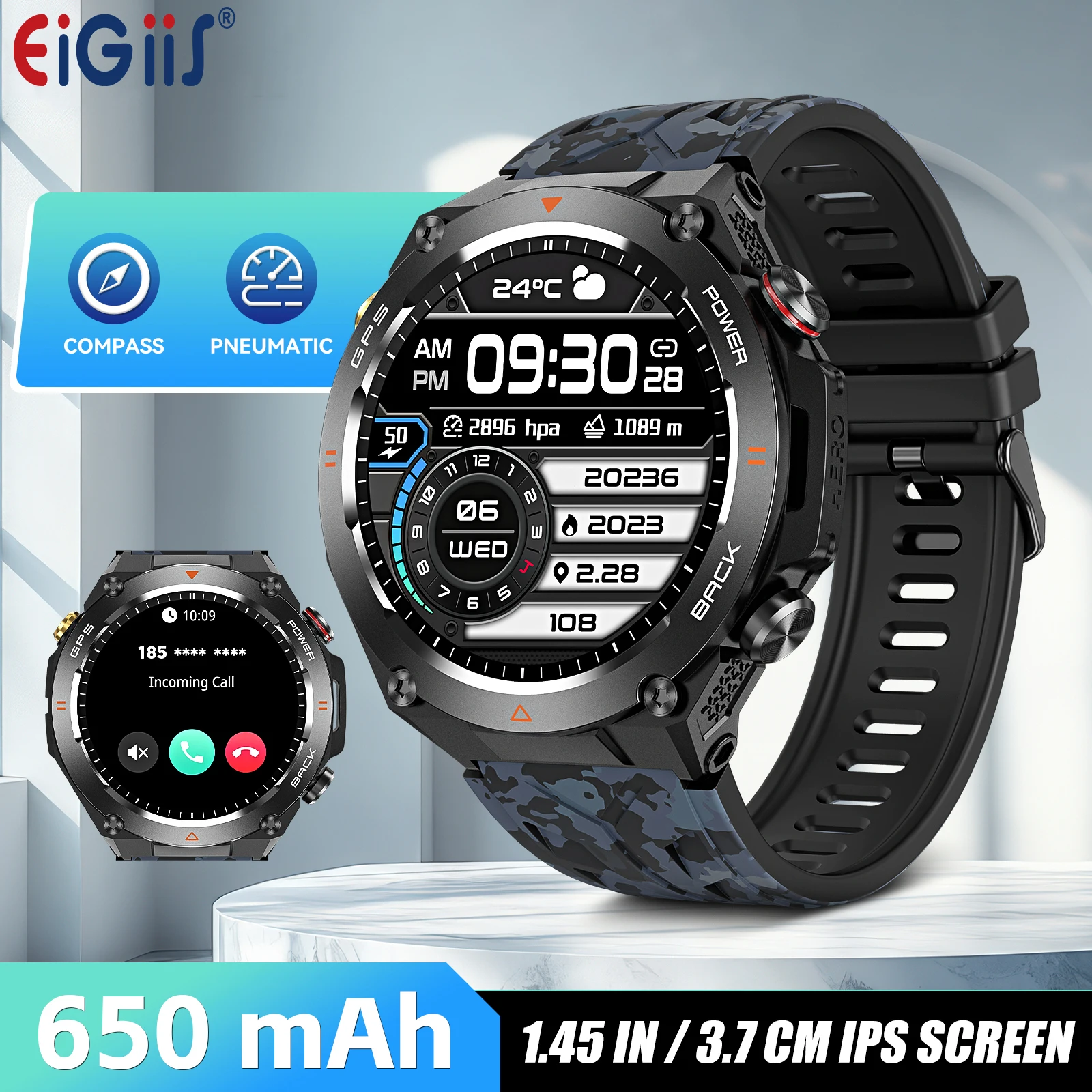 EIGIIS 2025 Smart Watch for Men Women Outdoor Sports GPS Smartwatch with107 Sports Modes Fitness Tracker with Heart Rate Monitor
EIGIIS 2025 Smart Watch for Men Women Outdoor Sports GPS Smartwatch with107 Sports Modes Fitness Tracker with Heart Rate Monitor