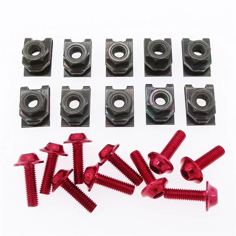 10 Pcs Aluminum Alloy Screw Bolt and U Type Clips with Nut M5 5mm for Motorcycle Scooter ATV Moped
10 Pcs Aluminum Alloy Screw Bolt and U Type Clips with Nut M5 5mm for Motorcycle Scooter ATV Moped