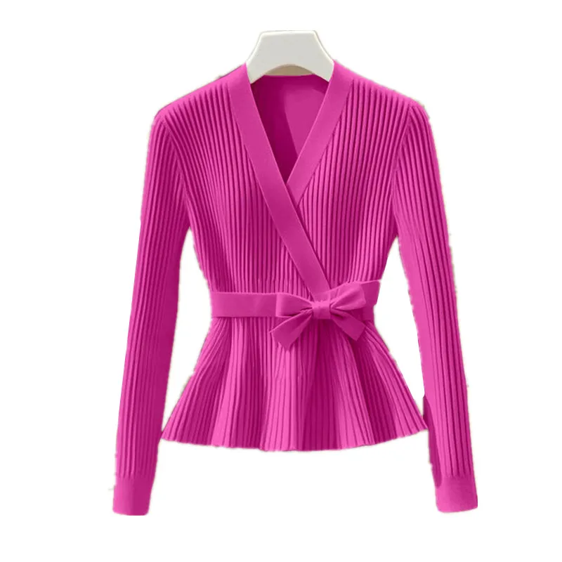 Bow Knitted Sweater Pullover Women 2025 Autumn Winter New Temperament V-Neck Long-Sleeve Knitwear Coat Jumper Female Tops W748
Bow Knitted Sweater Pullover Women 2025 Autumn Winter New Temperament V-Neck Long-Sleeve Knitwear Coat Jumper Female Tops W748