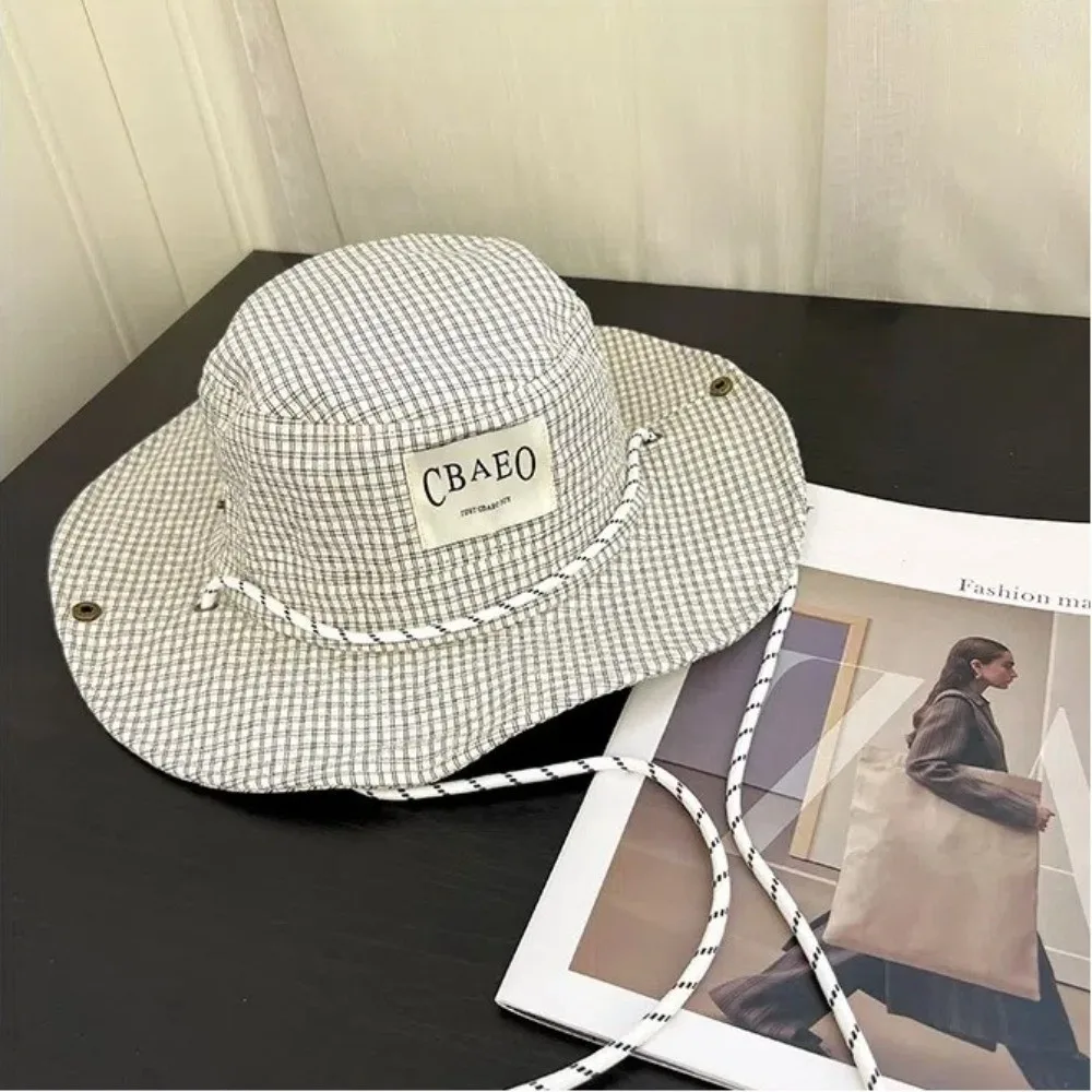 New Letter Patch Drawstring Bucket Hats Sun Protection Large Brim Fisherman Hat Uv Protection Straps Bucket Hat Camping
New Letter Patch Drawstring Bucket Hats Sun Protection Large Brim Fisherman Hat Uv Protection Straps Bucket Hat Camping