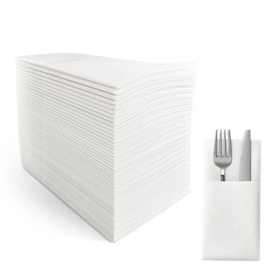 Disposable Dinner Napkins with Builtin Flatware Pocket,Cloth Like Lunch Napkins For Wedding Party Linen Feel, 150 Count 16 x 16
Disposable Dinner Napkins with Builtin Flatware Pocket,Cloth Like Lunch Napkins For Wedding Party Linen Feel, 150 Count 16 x 16