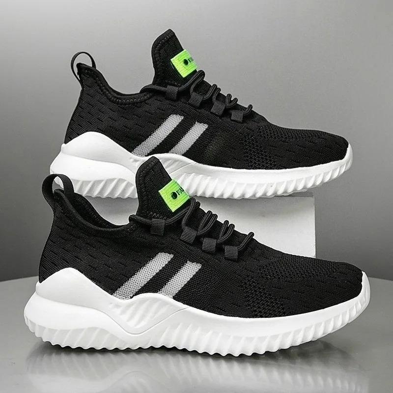 2026 Черные вязаные спортивные кроссовки унисекс, легкие повседневные кроссовки с дышащей волнистой подошвой и эластичной манжетой
2026 Черные вязаные спортивные кроссовки унисекс, легкие повседневные кроссовки с дышащей волнистой подошвой и эластичной манжетой
