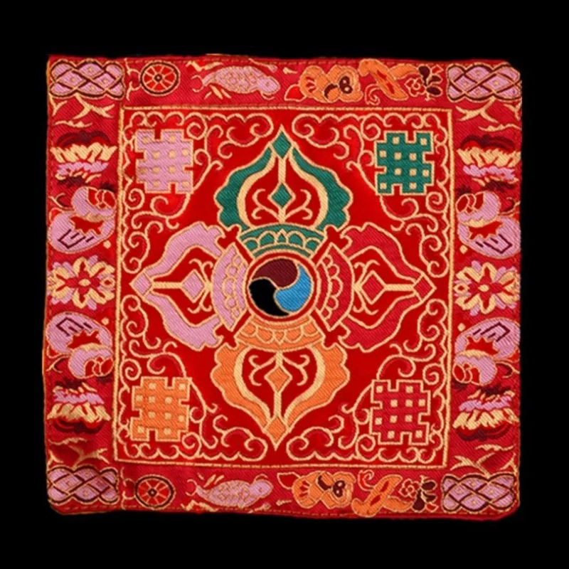 Embroidery Eight Auspicious Crosses Cloth Mat Tibetan Buddhist Decorative Cloth Ritual Tool Mat
Embroidery Eight Auspicious Crosses Cloth Mat Tibetan Buddhist Decorative Cloth Ritual Tool Mat