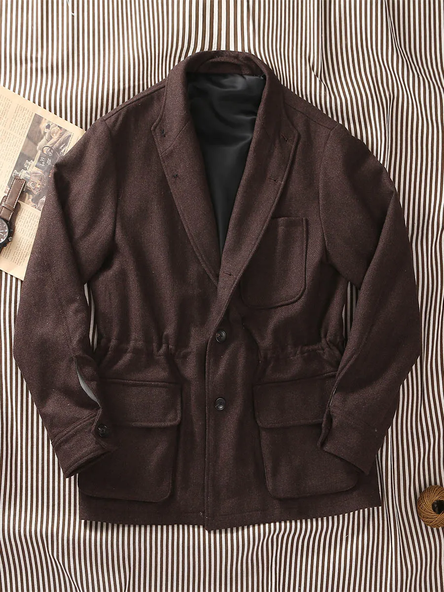 POT&CRAFTSMAN Classic Jacket Premium Casual Teba Collar Spanish Jacket Coffee Brown Wool Tweed Top Suit Collar Men's
POT&CRAFTSMAN Classic Jacket Premium Casual Teba Collar Spanish Jacket Coffee Brown Wool Tweed Top Suit Collar Men's