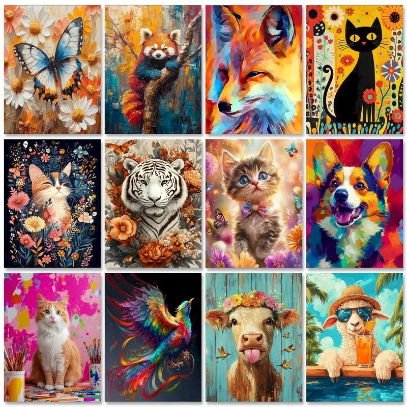 CHENISTORY Coloring By Number Cat Animal Kits Painting By Number DIY Frame Modern Drawing On Canvas For Living Room
CHENISTORY Coloring By Number Cat Animal Kits Painting By Number DIY Frame Modern Drawing On Canvas For Living Room