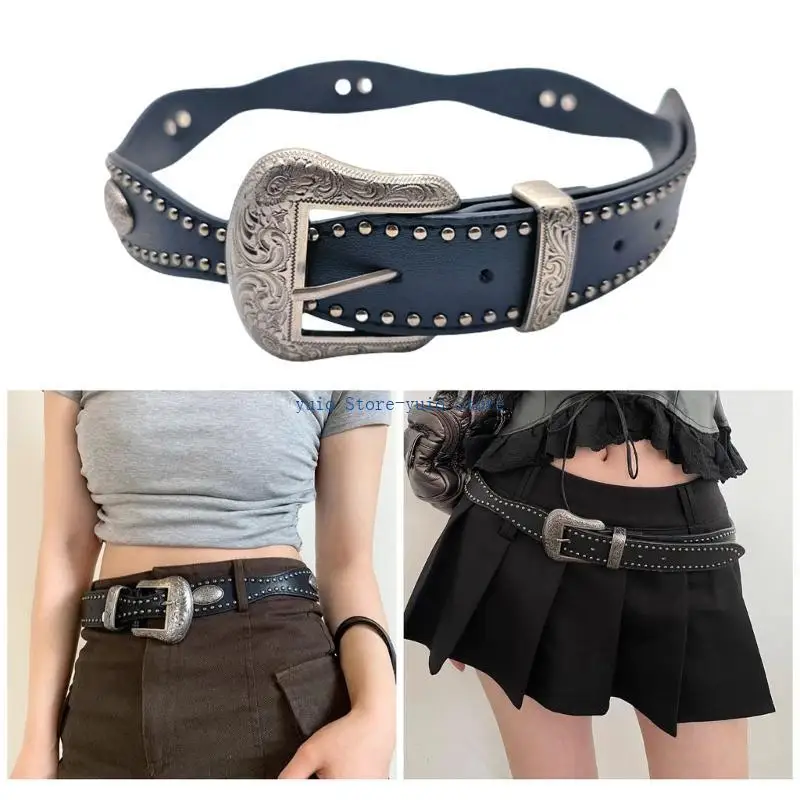 X7XB Rivets Waist Belt for Girl Western PU Belt for Dress Jeans Adjustable Length
X7XB Rivets Waist Belt for Girl Western PU Belt for Dress Jeans Adjustable Length
