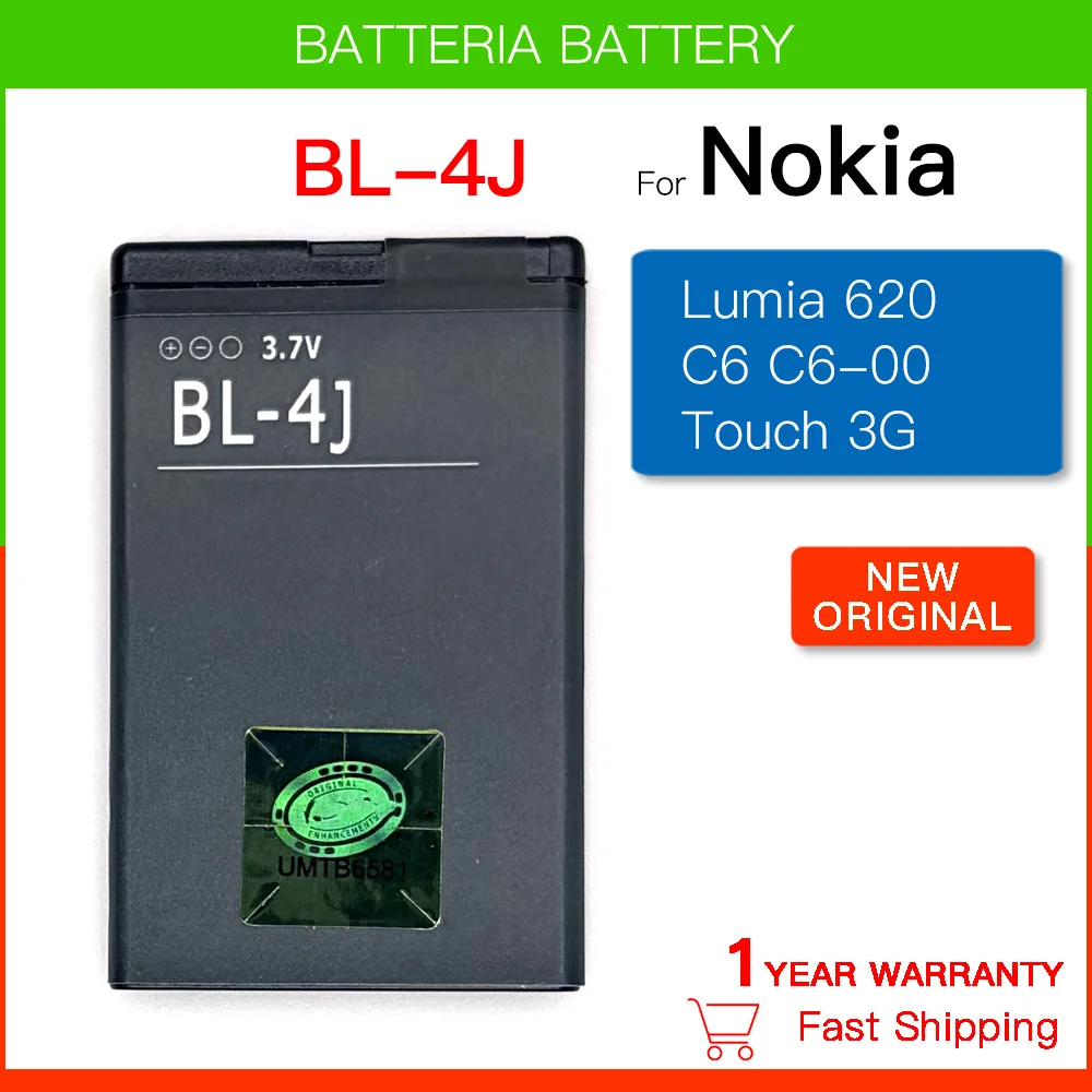 Original Replacement battery BL-4J BL 4J For Nokia Lumia 620 C6 C6-00 Touch 3G C6 C6-00 Touch 3G replacement batteries batteria
Original Replacement battery BL-4J BL 4J For Nokia Lumia 620 C6 C6-00 Touch 3G C6 C6-00 Touch 3G replacement batteries batteria