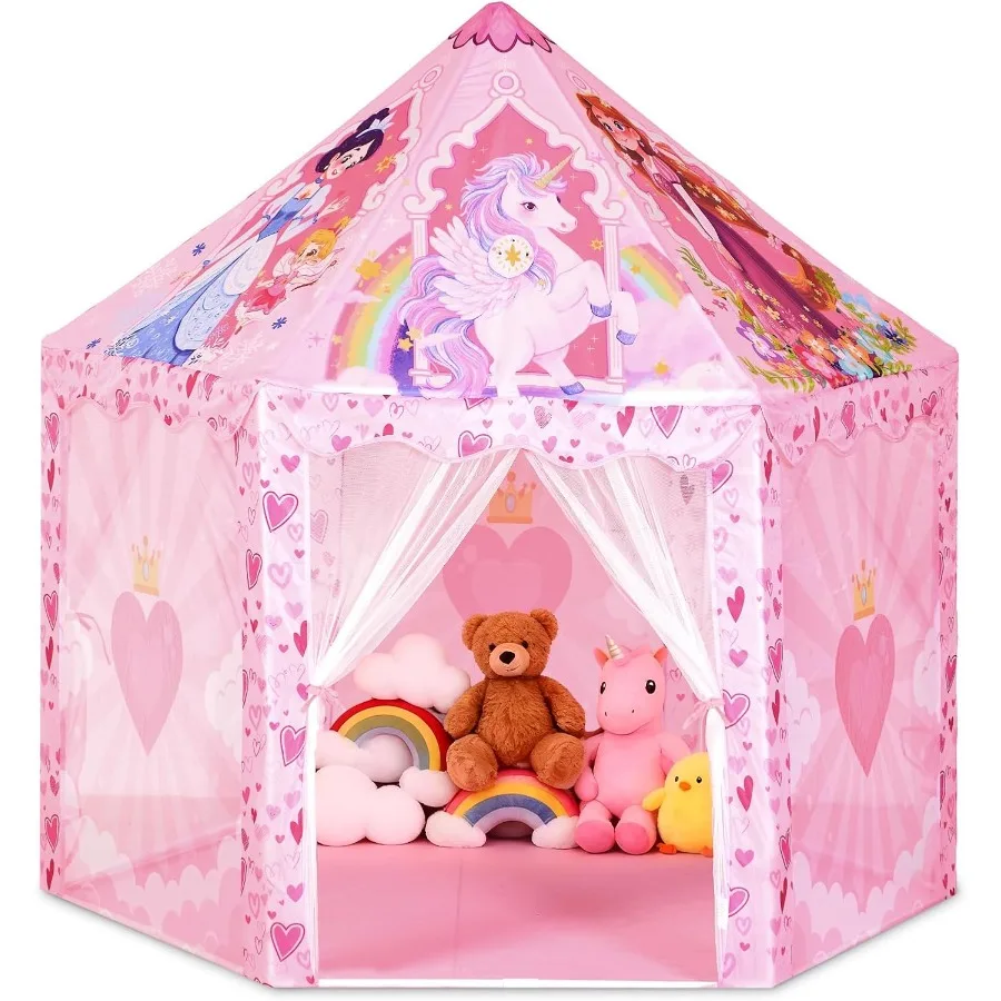 Hexagon Princess Play Tent for Girls Large Indoor Outdoor Castle Playhouse with Carrying Bag Dreamy Reading Nook and Imaginativ
Hexagon Princess Play Tent for Girls Large Indoor Outdoor Castle Playhouse with Carrying Bag Dreamy Reading Nook and Imaginativ