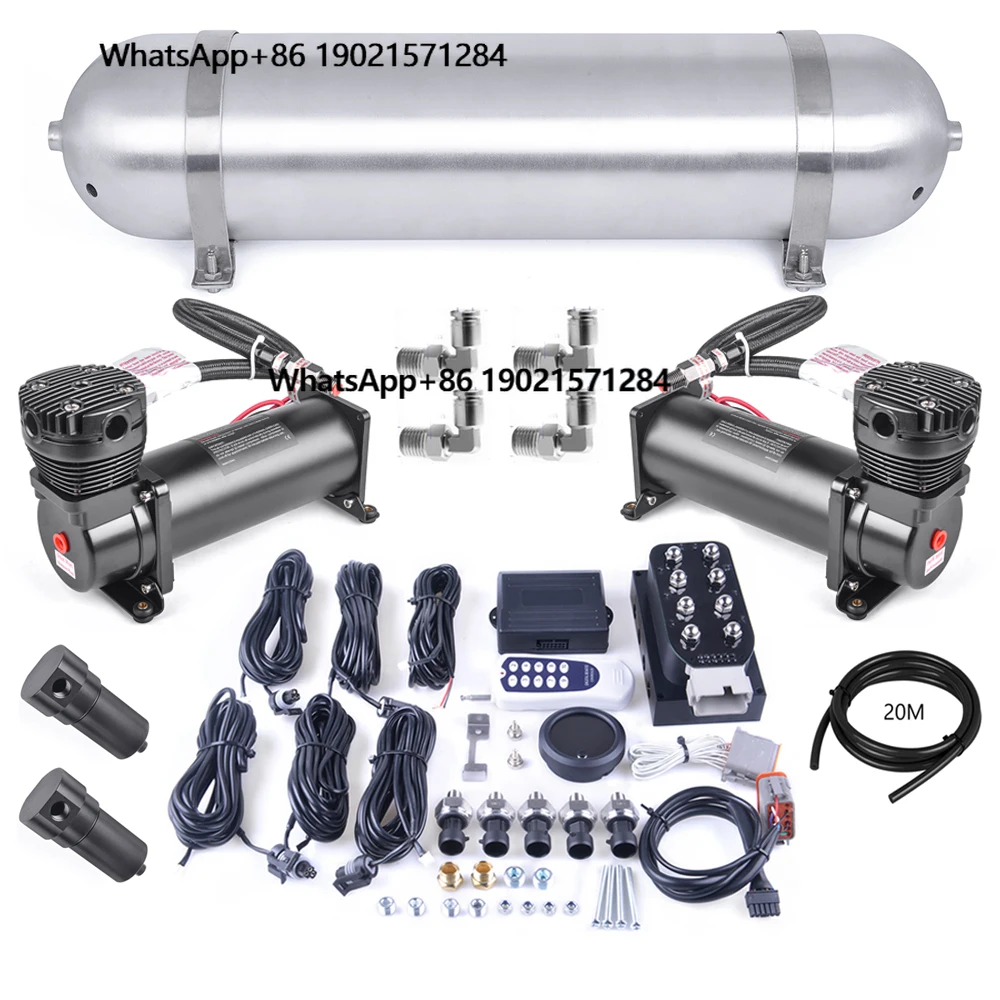 Universal 12v Solenoid Valve Air Block Air Ride Suspension with 2pcs 200psi Compressor and 5 Gallon Fuel Tank and 5 Baro
Universal 12v Solenoid Valve Air Block Air Ride Suspension with 2pcs 200psi Compressor and 5 Gallon Fuel Tank and 5 Baro