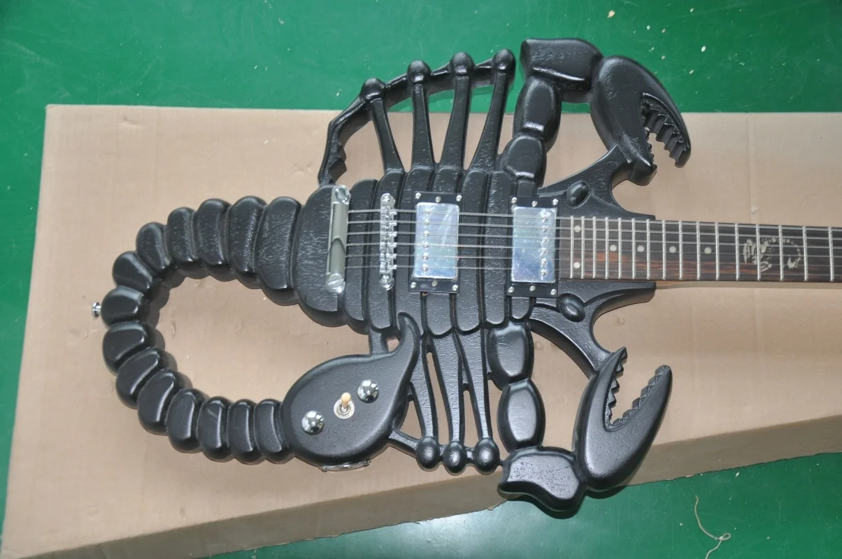 Musical InstrumentsThe factory customized 6-string scorpion shaped electric guitar is available in black stock.
Musical InstrumentsThe factory customized 6-string scorpion shaped electric guitar is available in black stock.