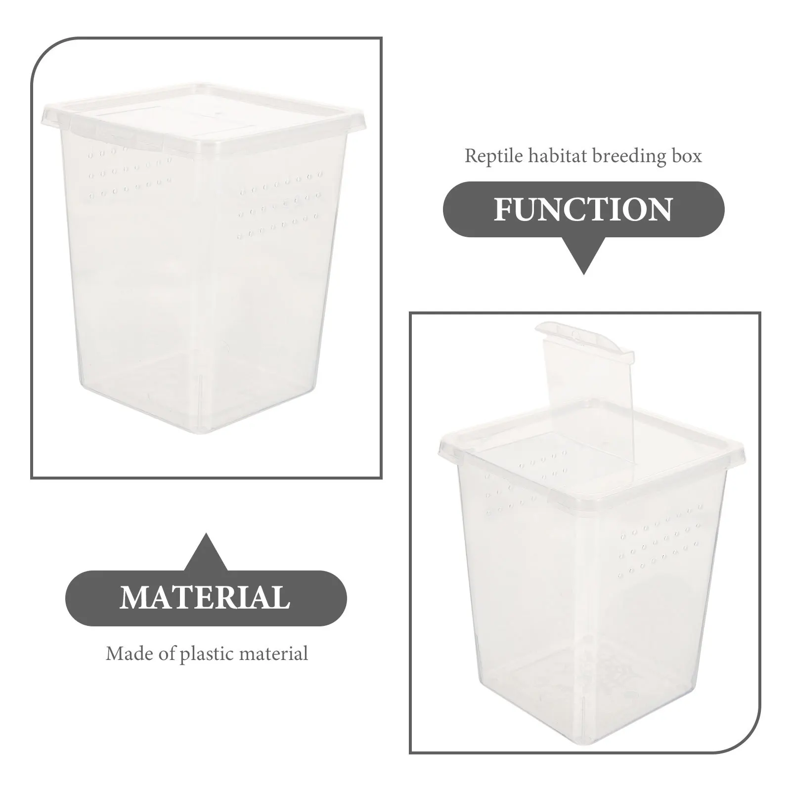 Reptile Pet Terrarium Spider Bin Breathable Gecko Box Clear Containers Habitat Feed Boxes Insect Tank Lizard Enclosure Small
Reptile Pet Terrarium Spider Bin Breathable Gecko Box Clear Containers Habitat Feed Boxes Insect Tank Lizard Enclosure Small