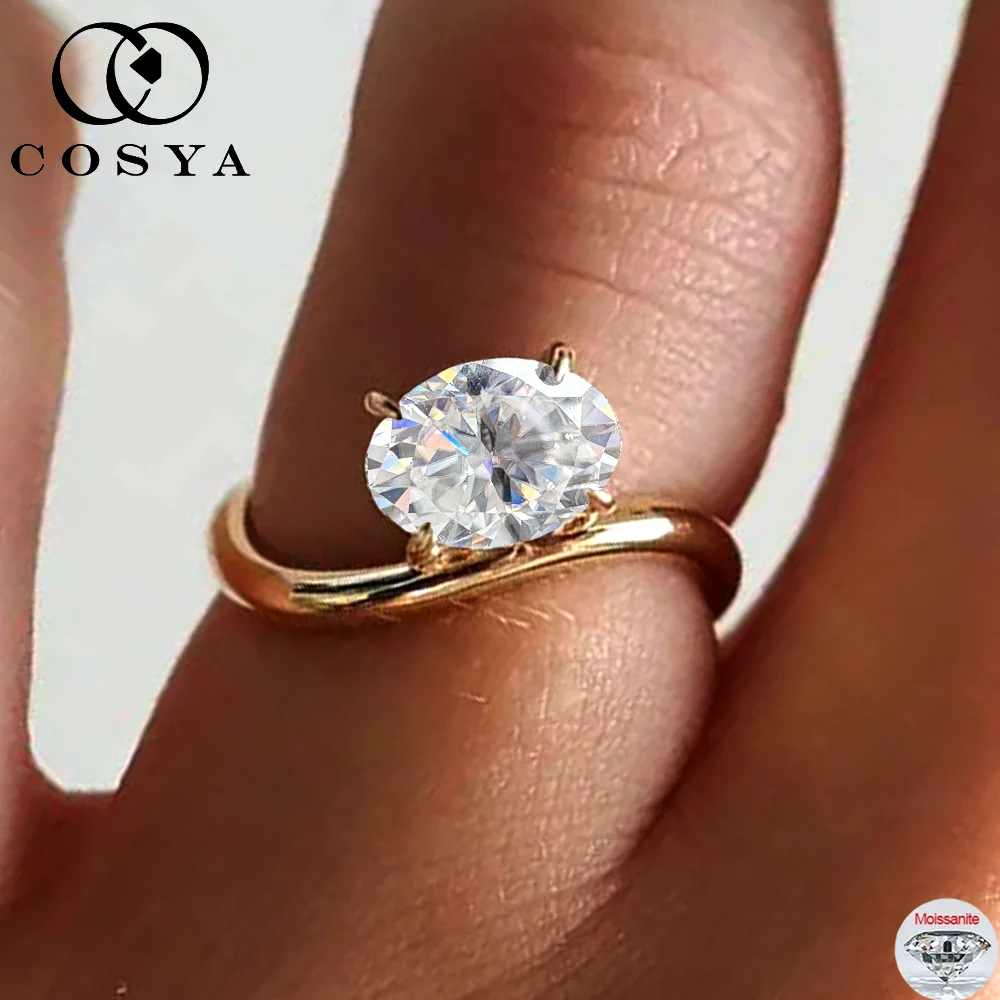 COSYA 2CT 7*9mm Oval Cut Moissanite Solitiare Rings For Women S925 Sterling Silver Lab Diamond Wedding Band Jewelry
COSYA 2CT 7*9mm Oval Cut Moissanite Solitiare Rings For Women S925 Sterling Silver Lab Diamond Wedding Band Jewelry