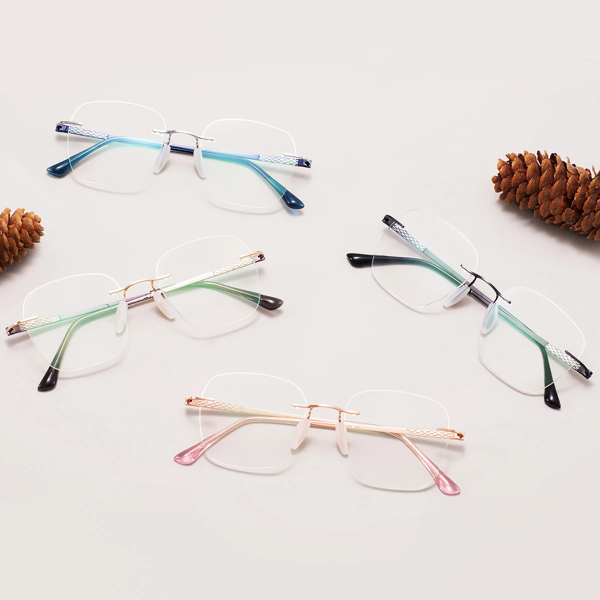 Ladies Rimless Myopia Frame Men Women Luxury Ultra-light Classic Square Driving Reading Frameless Eyewear for Prescription Lens
Ladies Rimless Myopia Frame Men Women Luxury Ultra-light Classic Square Driving Reading Frameless Eyewear for Prescription Lens
